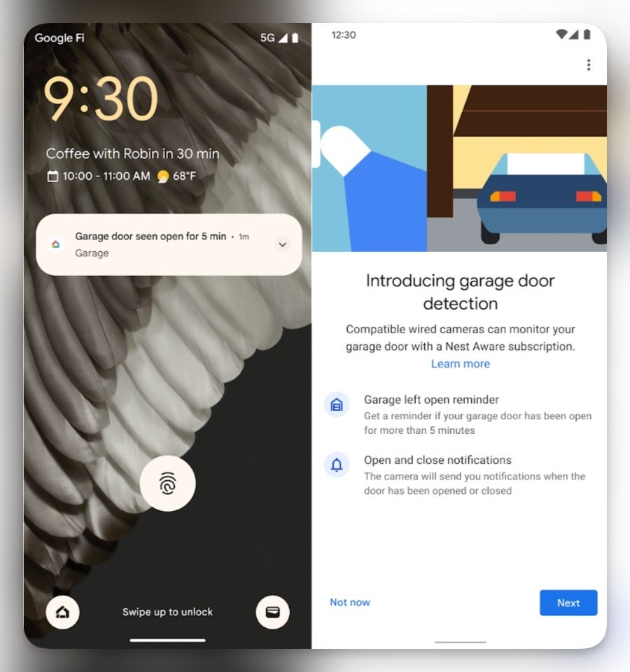 Source - Google - Google Home app adds outdoor Nest cam, AI-powered open garage door detection, and more features