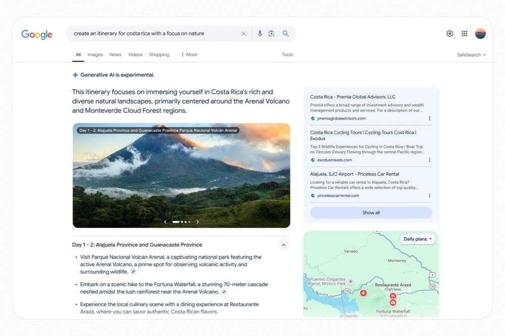 AI Search Overview for travel