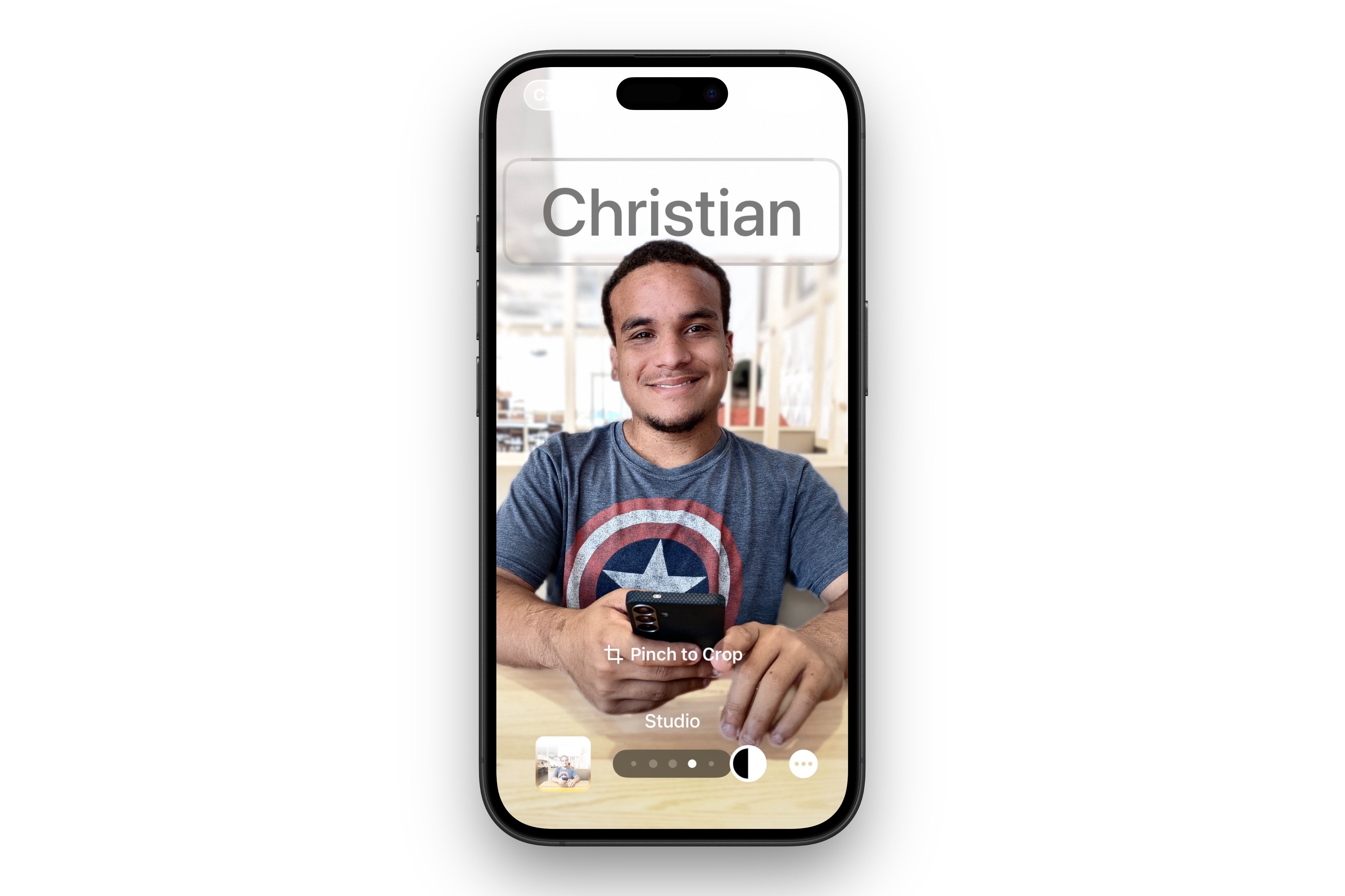 Example of an iOS contact poster