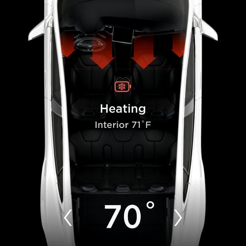 Drivers, warm up your batteries! Tesla app updated with cold weather