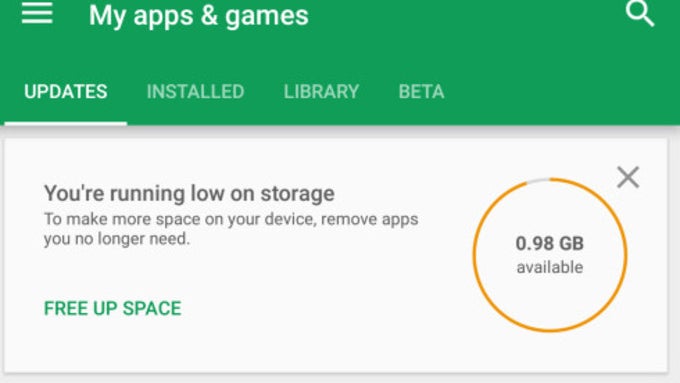 Running low on storage? The Google Play Store wants to help