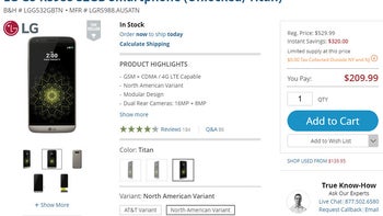 Deal: Unlocked LG G5 (32GB) costs just $210 at B&H, supports all major US carriers