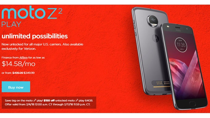 Deal: Motorola offers $150 discounts on the unlocked Moto Z2 Play starting February 4