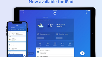 Cortana comes to the Apple iPad with an optimized UI that fits the larger screen sizes