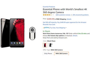 Essential Phone now comes with free 4K 360-degree camera ($179 value)