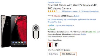 Essential Phone now comes with free 4K 360-degree camera ($179 value)