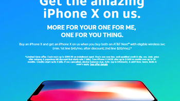 And the first free iPhone X BOGO deal goes to... AT&T