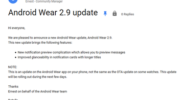 Android Wear 2.9 update for the phone app to roll out within days