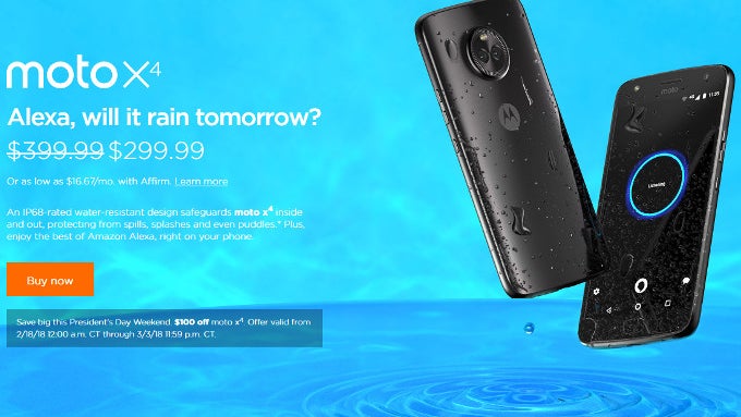 Deal: Save $100 on the Motorola Moto X4 (unlocked, compatible with most US carriers)