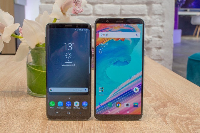 Samsung Galaxy S9 vs OnePlus 5T first look  PhoneArena