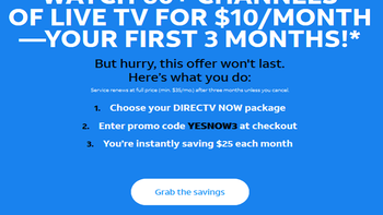 Get three months of DirecTV Now for only $30
