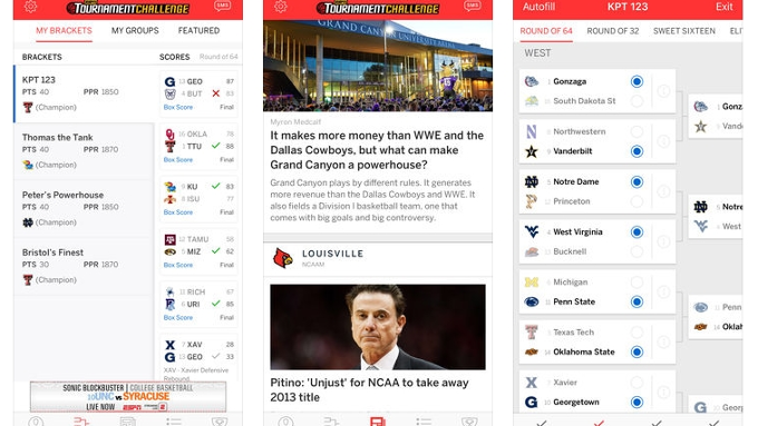 March Madness 2018 stream and bracket apps for iPhone and Android