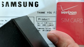 Samsung is shipping Verizon SIM cards in Sprint's Galaxy S9 packages