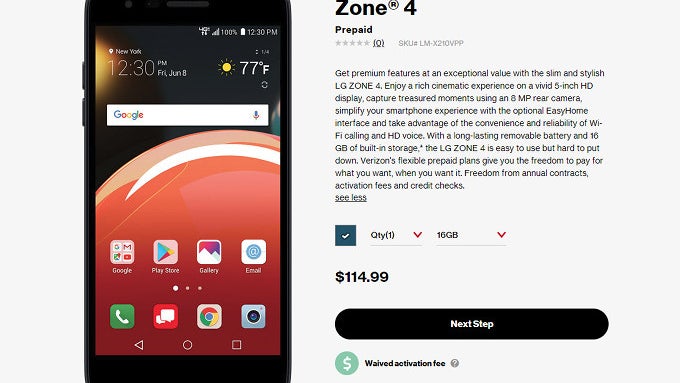 LG Zone 4 arrives at Verizon, costs less than $150 on prepaid