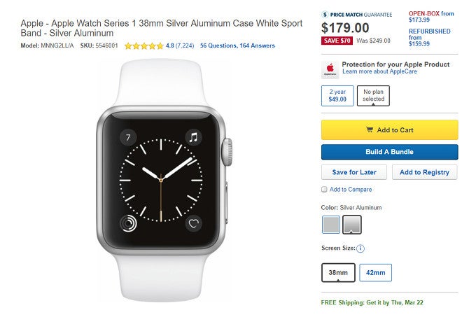 apple watch series 2 best buy