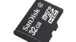 SanDisks shows their new 32GB microSDHC memory card