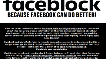 24 hour boycott of Facebook, Operation Faceblock, set for April 11th