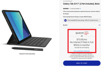Samsung cuts the price of the Galaxy Tab S3 tablet by $100