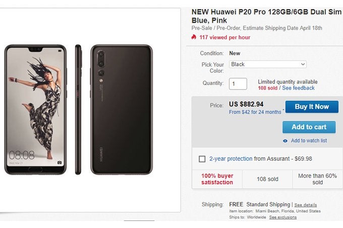 huawei p20 free watch