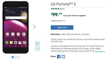 LG Fortune 2 arrives at Cricket Wireless, offers advanced selfie camera features