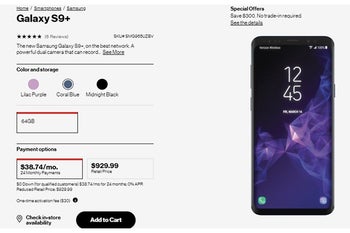 Samsung Galaxy S9+ and Note 8 are $300 off at Verizon (no trade-in required)