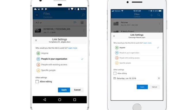 Microsoft Updates Onedrive For Android And Iphone With New Sharing