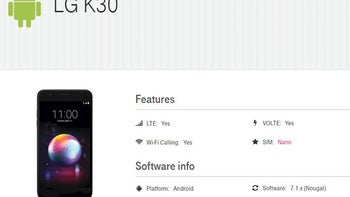LG K30 shows up on T-Mobile's support page ahead of launch