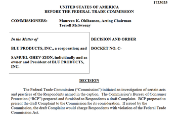 BLU settles with FTC, agrees not to misrepresent the security of its phones
