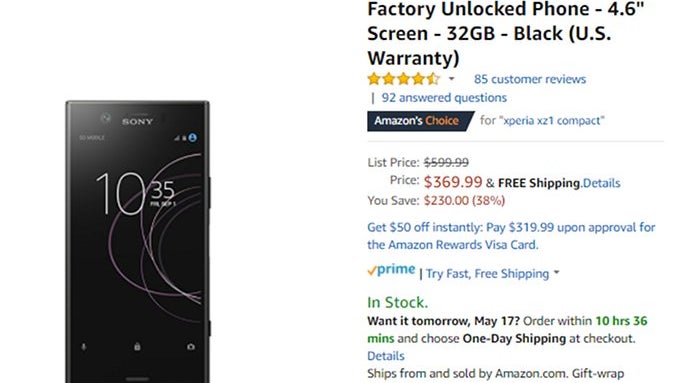 Deal: Sony Xperia XZ1 Compact drops to $370 ($130 off) on Amazon, Best Buy