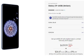 Deal: The Galaxy S9 and S9+ are $200 off at Samsung Store (Verizon models)
