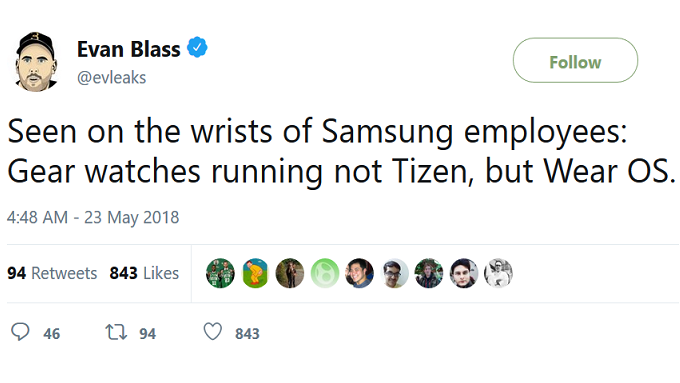 Samsung employees are said to be wearing Wear OS powered Gear smartwatches