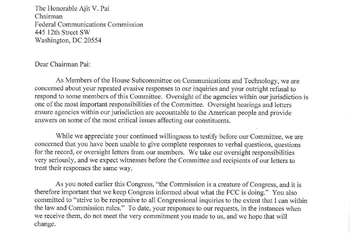 13 House members blast FCC Chairman Pai for evading their questions about net neutrality