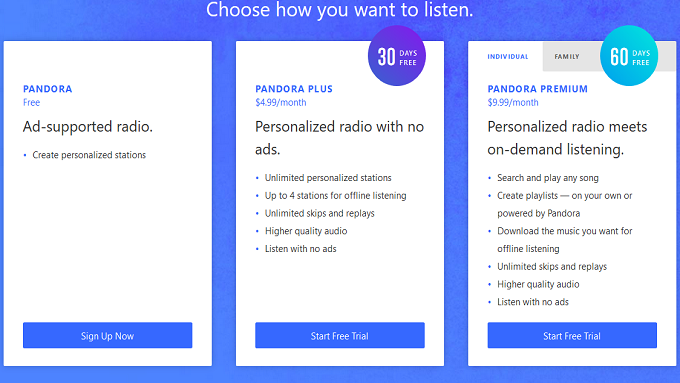Pandora adds a premium family plan priced at $14.99 per month for up to six family members