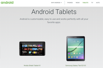 Google removes tablet section from Android website (UPDATE X 2)