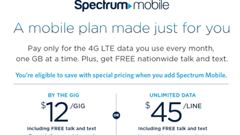 Et tu, Charter, with the $45 unlimited data plan? Spectrum Mobile launching soon...