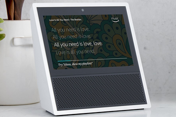 Save 35% on the Amazon Echo Show (with display); speaker is priced at $149.99 on sale