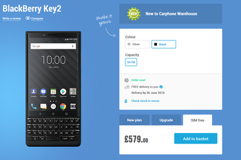 Carphone Warehouse, Selfridges start taking pre-orders for the BlackBerry KEY2