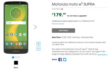 Moto E5 Plus lands at Cricket as Moto E5 Supra