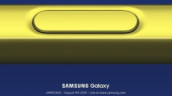 Samsung confirms Galaxy Note 9 "Unpacked" event will take place August 9