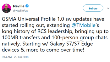 T-Mobile adds universal support for RCS' next generation of texting to the Samsung Galaxy S7/S7 edge