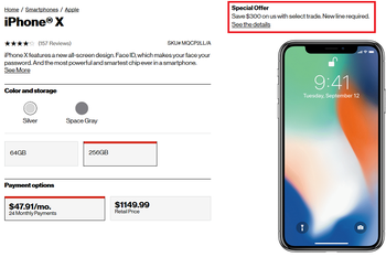 Save $300 on Apple iPhone 8, iPhone 8 Plus and iPhone X at Verizon with select trade-in and new line