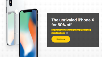 Sprint re-ups 50% off iPhone X offer, now just $20 per month