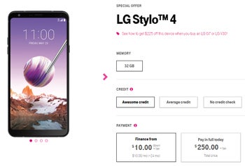 The inexpensive LG Stylo 4 phablet goes on sale at T-Mobile