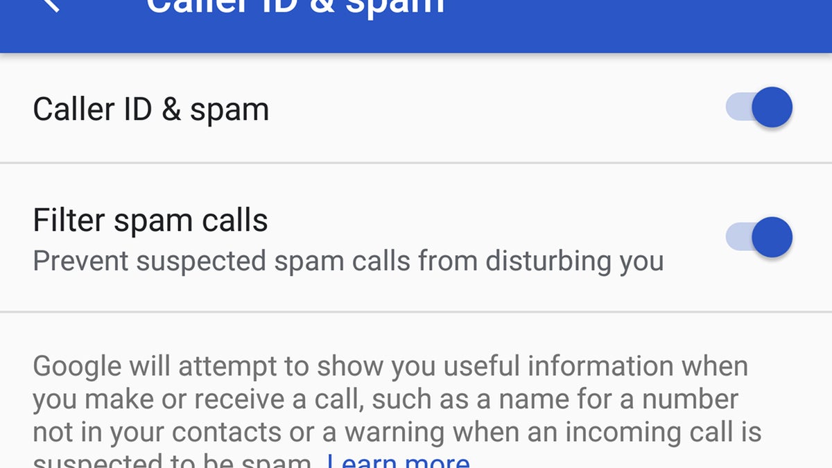 Google Phone for Android update adds filter to prevent spam calls