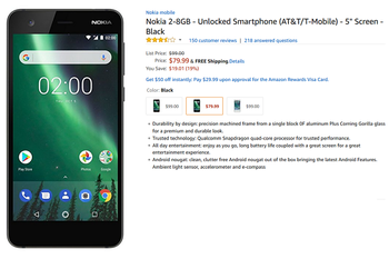 Grab the Nokia 2 for only $79.99 at Amazon and save 19%