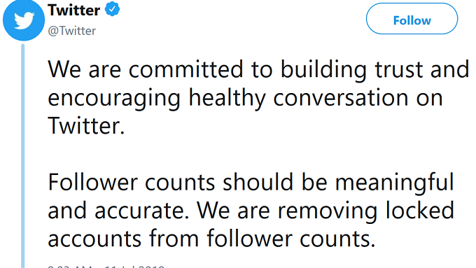 Katy Perry loses 2.8 million followers after Twitter stops including suspicious accounts in the total