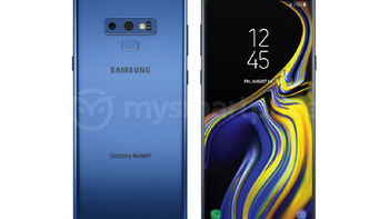 The Samsung Galaxy Note 9 in Deep Sea Blue has just leaked out