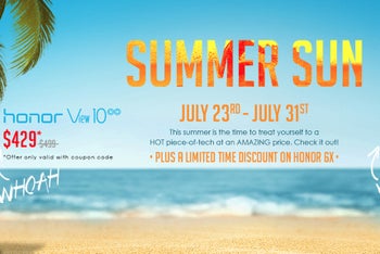 Honor Summer Sun sale offers discounts on Honor View 10, 6X and 7X phones
