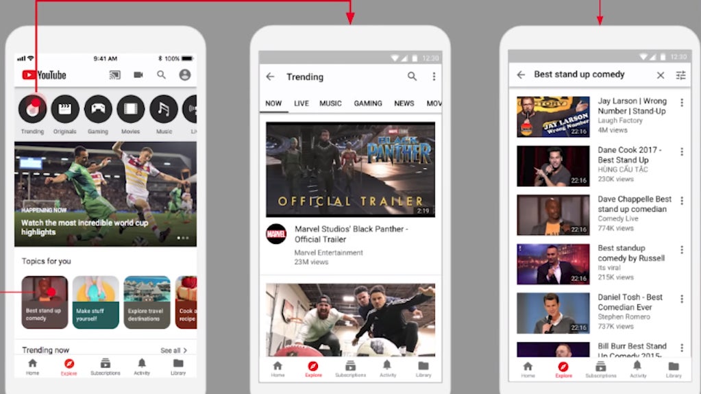 YouTube adds experimental Explore tab in the iPhone app