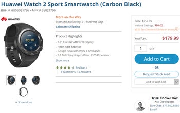 Deal: Huawei Watch 2 Sport and Watch 2 Classic get $80 discount at B&H